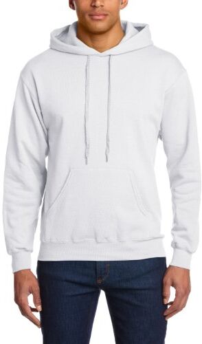 Fruit of the Loom Hooded Sweat Felpa con Capuccio, Oscurante, Bianco (White 30), M Uomo