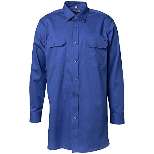 Planam 407045 Camicia a Maniche Corte a 1/1, Taglia 45/46, XXL, Colore: Blu