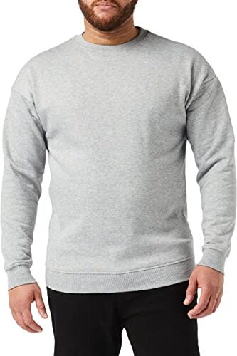 Urban Classics Felpa Uomo Oversize a Maniche Lunghe, Maglione per l´inverno, Polsini e Vita Elastici, Colore grigio, Taglia XXL