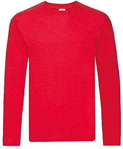 Fruit of the Loom Maglietta a maniche lunghe da uomo Red 3XL