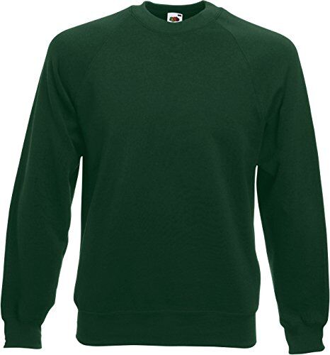 Fruit of the Loom Set in Sweat, Felpa Manica Lunga Uomo, Verde (Bottle Green), Medium