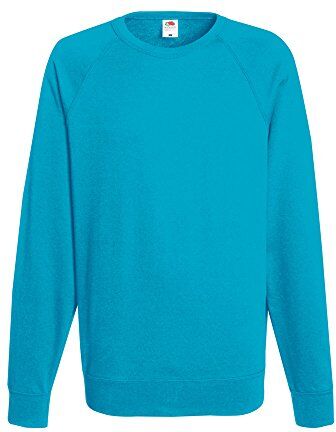 Fruit of the Loom Raglan Sweatshirt Felpa, Blu (Azure Blue), 2XL-Pecho 47/49" Uomo