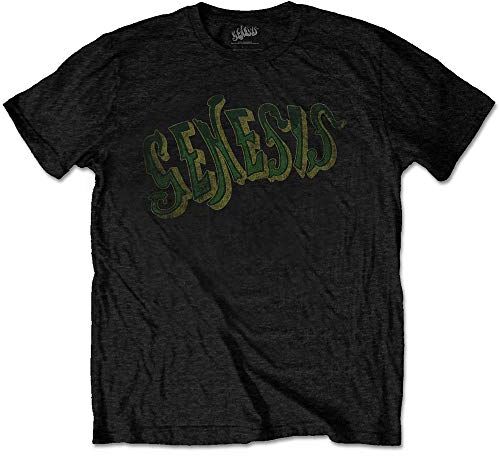 Genesis T-Shirt # Xxl Unisex Black # Vintage Logo Green