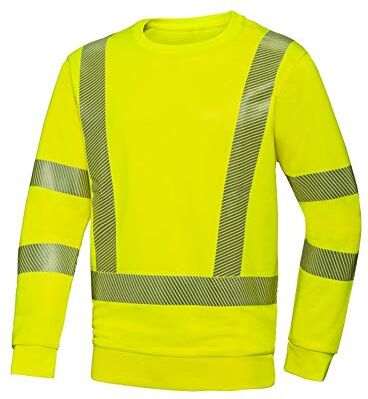 BP Slim Silhouette Felpa Unisex Manica Lunga Girocollo 70% Poliestere/30% Cotone Warning Giallo 3XL