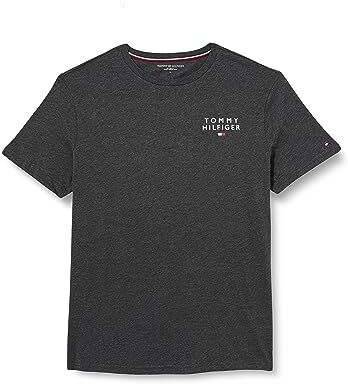 Tommy Hilfiger T-shirt Maniche Corte Uomo Scollo Rotondo, Grigio (Dark Grey Ht), S