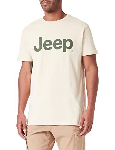 Jeep J T-SHIRT Stampa grande J23S Uomo Almond/Rifle Green XL