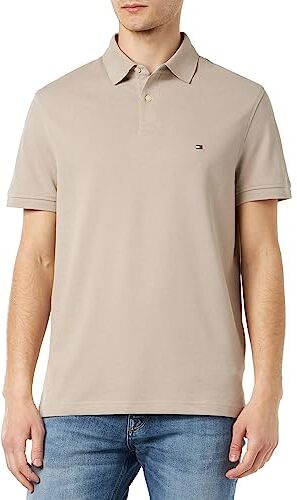 Tommy Hilfiger 1985 Regular Polo  Maniche Corte, Beige (Stone), L Uomo