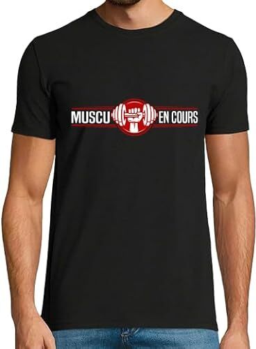 latostadora tostadora T-Shirt a manica corta MUSCULATION Muscu En Cours (in Francese) da uomo Nero 4XL rif. 3270418-P