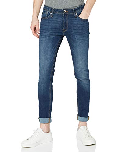 Jack & Jones Jeans skinny Liam leggermente scambiato sul davanti e cuciture a contrasto. 34 32 Blu 32W / 34L