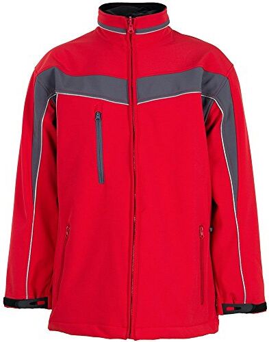 Planam 068 taglia 4 x -large "Plaline Softshell, colore rosso/ardesia