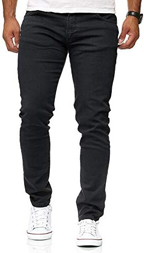 Redbridge Jeans Uomo Slim Fit Pantaloni Cotone Vasta Gamma di Colori Casual Stretch Nero W33 L32