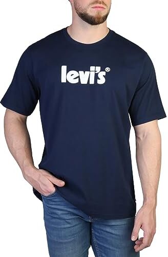 Levis Ss Relaxed Fit Tee, T-shirt Uomo, Poster Logo Dress Blues, XXL