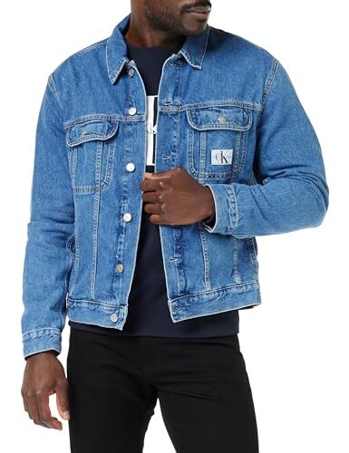 Calvin Klein Regular 90'S Jacket  Giacche di Jeans, Denim (Denim Medium), L Uomo