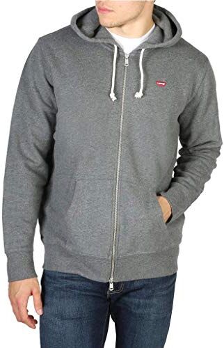 Levis Zip Up Maglia di tuta, Charcoal Heather Xx, XL Uomo