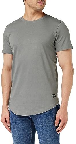 Jack & Jones JJENOA TEE SS CREW NECK NOOS, T-Shirt Uomo, Grigio (Sedona Sage Fit:REG), L