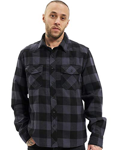 Brandit Checkshirt, Camicia Uomo, Nero (Black/Grey), 5XL