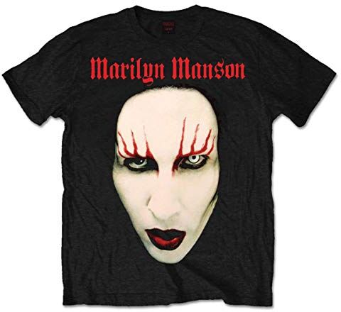 Marilyn Manson T-Shirt # Xl Black Unisex # Red Lips