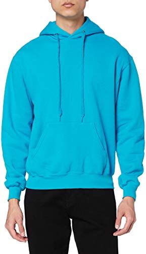 Fruit of the Loom Hooded Sweat Felpa, Blu (Azzurro), L Uomo