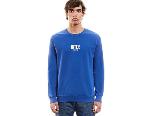 Inter , Felpa Girocollo Uomo, Prodotto Ufficiale, Collezione Esclusiva Target Unisex-Adulto, Blu Royal, Extra Large