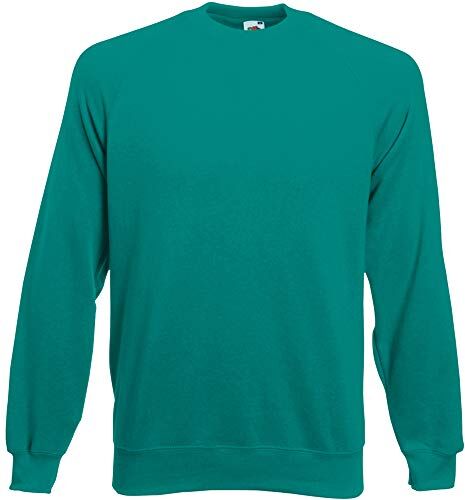 Fruit of the Loom Felpa Girocollo Maniche Raglan 280g/mq Uomo (L) (Smeraldo)