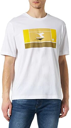 Diadora T-shirt Ss Match Point, T-SHIRT SS MATCH POINT, Uomo, Optical White, S