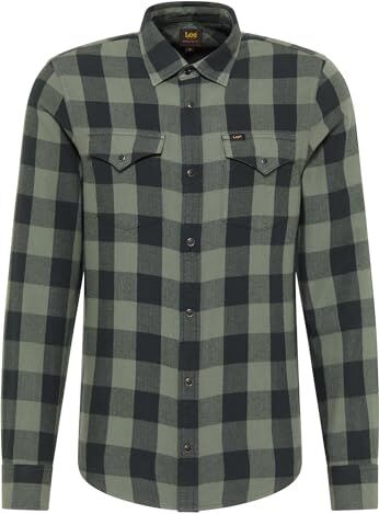 Lee Clean Western Shirt, Camicia Uomo, Verde Ford, L