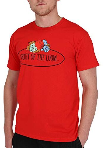 Fruit of the Loom Maglietta da uomo, Colore: rosso, L