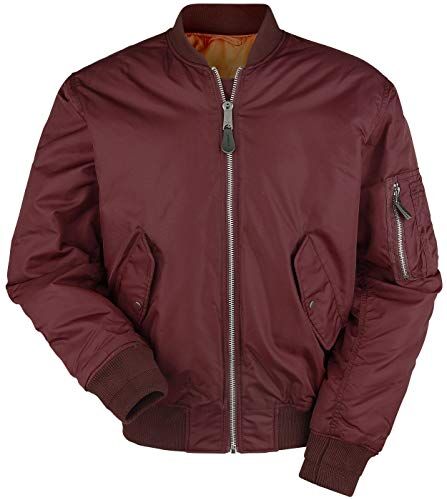 Brandit MA1 Jacket, Giacca Uomo, Burgundy, M