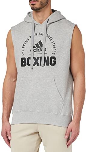 Adidas COMMUNITY 21 SLEEVELESS HOODY BOXING Maglia lunga Unisex Adulto Medium Grey HeatherBlack M