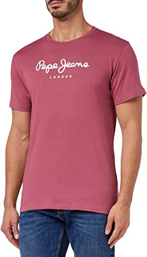 Pepe Jeans Eggo N, T-Shirt Uomo, Rosso (Crushed Berry),L