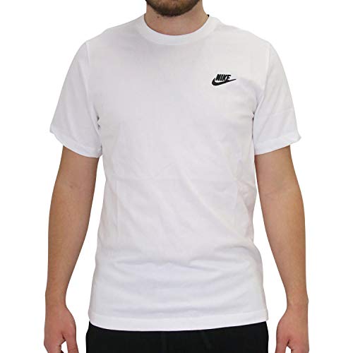 Nike M Nsw Club Tee Maglietta, White Black, XS Uomo