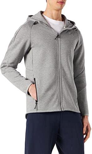 Puma Evostripe Felpa con Cappuccio con Zip Intera, Grigio Erica, M