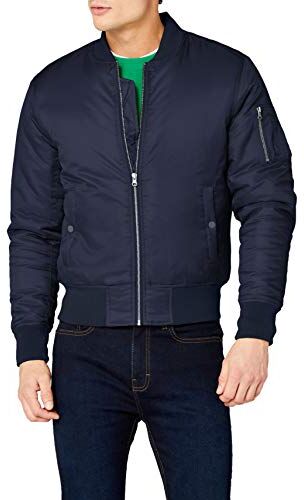 Urban Classics Basic Bomber Jacket, Giacca Uomo, Navy, XL