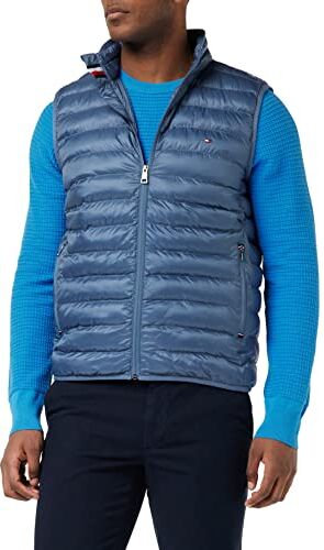 Tommy Hilfiger PACKABLE RECYCLED VEST, Gilet Piumino, Uomo, Blue Coast, S