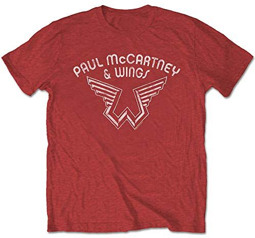 Paul Mccartney T-Shirt # L Unisex Red # Wings Logo