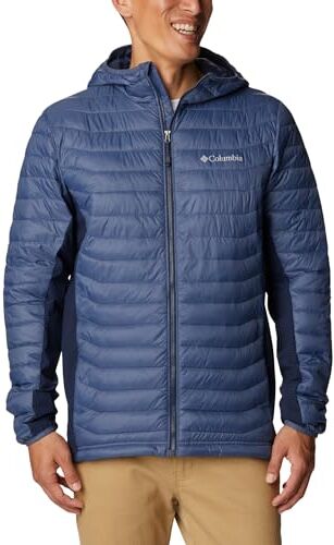 Columbia Powder Pass Giacca, Dark Mountain, Collegiate Navy, M Uomo