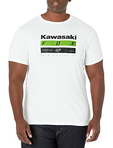 Fox Maglietta Premium Kawasaki Stripes, T-Shirt Uomo, Bianco Ottico, M