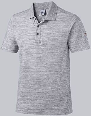 BP -S Polo Unisex Space-Dye, Maniche a 1/2, Colletto a Polo, 195,00 g/m², Tessuto Elasticizzato Bianco, S