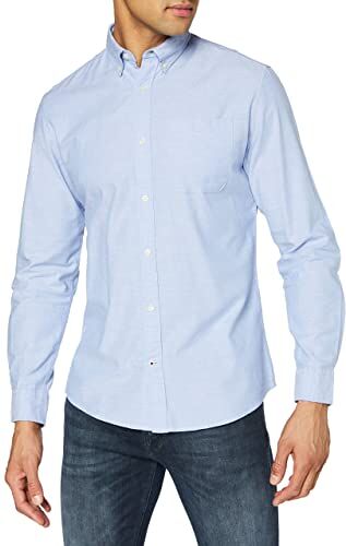 Jack & Jones JJEOXFORD Shirt L/S S21 Noos Camicia, Cashmere Blue/Fit:Slim Fit, XS Uomini