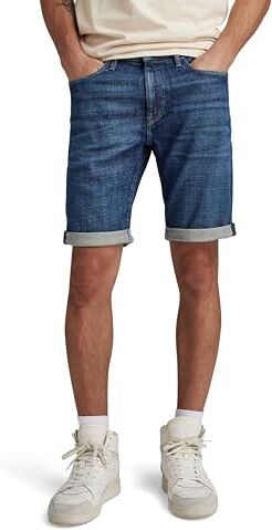 G-STAR RAW 3301 Slim Shorts Donna, Blu (faded blue copen -D441-G318), 29