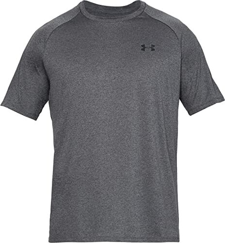 Under Armour UA Tech 2.0 SS Tee, T-Shirt Uomo, Carbon Heather/Black, M