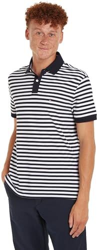 Tommy Hilfiger 1985 Regular Polo  Maniche Corte, Blu (Desert Sky/White), XXL Uomo