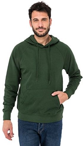 Fruit of the Loom Hooded Sweat Felpa con Capuccio, Rosso (Bottle Green 38), XL Uomo