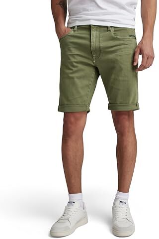 G-STAR RAW 3301 Slim Shorts Donna, Verde scuro (faded shamrock gd -C258-G567), 29