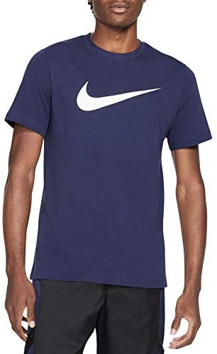 Nike Sportswear Swoosh Top, Minuit Marine/Blanc, XL Uomo