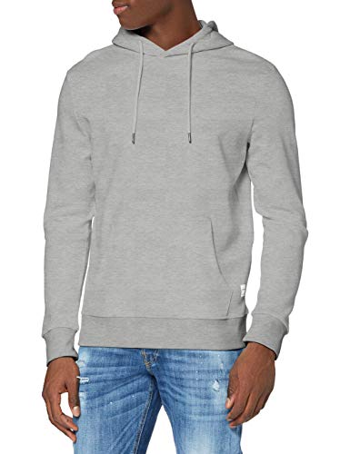 Jack & Jones Jjebasic Sweat Hood Noos Felpa con cappuccio Uomo, Light Grigio, XS