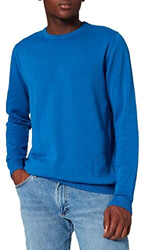 Jack & Jones Jjebasic Knit Crew Neck Noos Felpa, Classico Blu, S Uomo