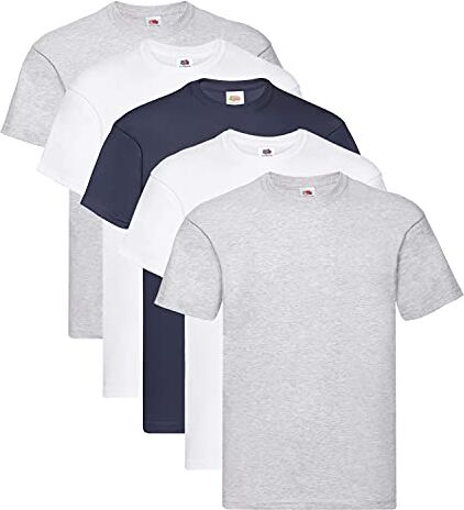 Fruit of the Loom Original T. T-shirt da uomo, confezione da 5, M