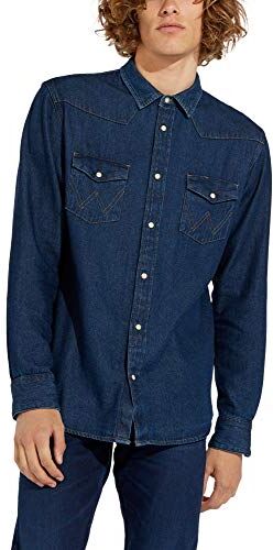 Wrangler Icons, Camicia Uomo, Blu (New 301), XXL