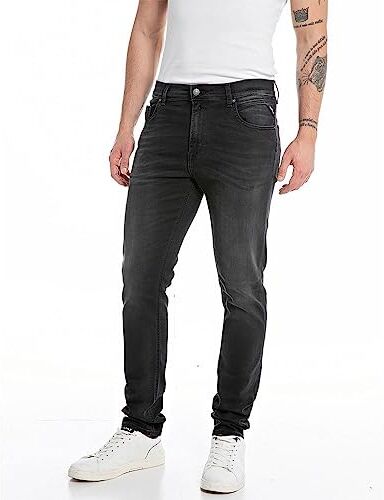 Replay Topolino Jeans, 098 Nero, 34W x 34L Uomo